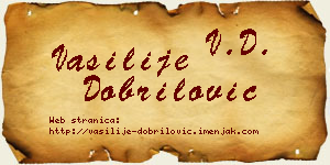 Vasilije Dobrilović vizit kartica